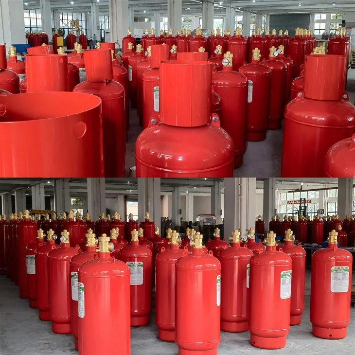 70L-500L FM200 소방 시스템 FM200 화재 진압 시스템 HFC-227EA FK-5112 Novec 1230 소방 시스템 청정제 소화 시스템